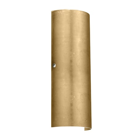 Besa Lighting Torre 18 Wall Sconce, Gold Foil, Polished Nickel Cap Finish, 2x8W LED 8193GF-LED-PN